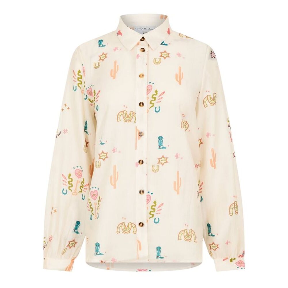 Never Fully Dressed Womens/Ladies Embroidered Logo Shirt / Multicolored